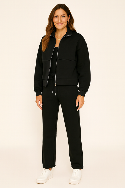 'Mireya' Long Sleeve Sweater Top and Pants Set - Celes Fashion